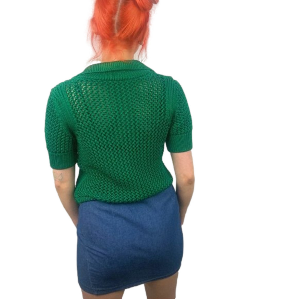 Denim mini skirt with stretch